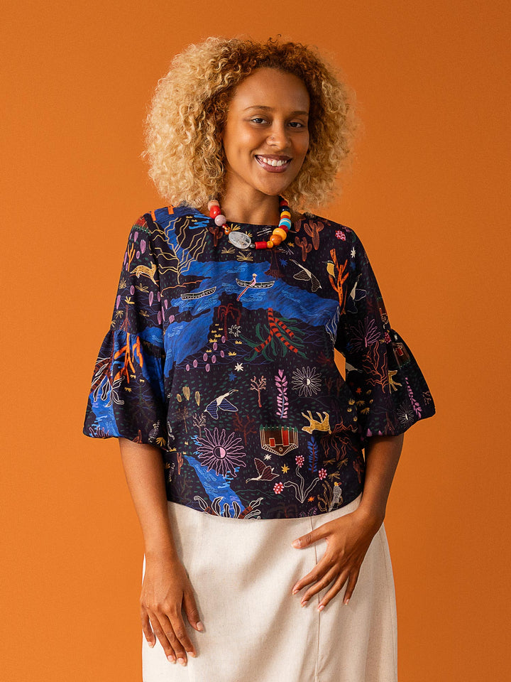BLUSA MANGA BUFANTE