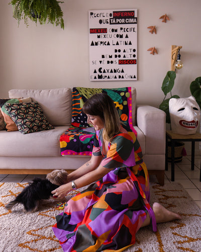 Decoração de Apartamento: Muita cor e Estampa no Ap de Camila, do Decoração Pra Você.