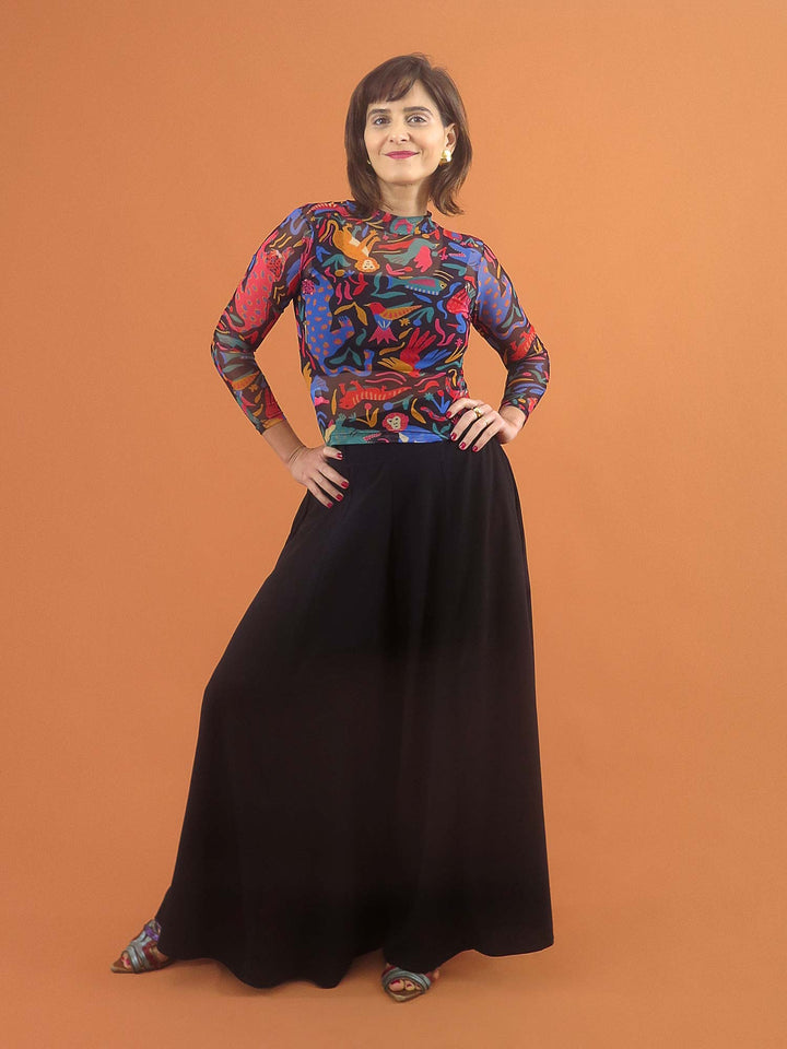 BLUSA MANGA LONGA TULE