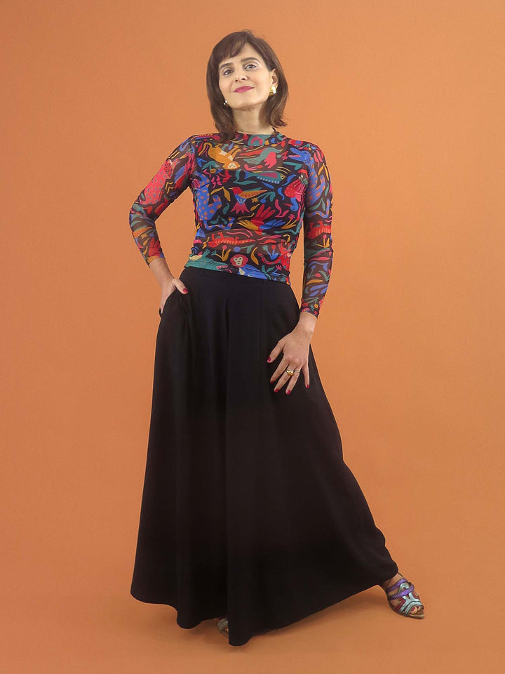 BLUSA MANGA LONGA TULE