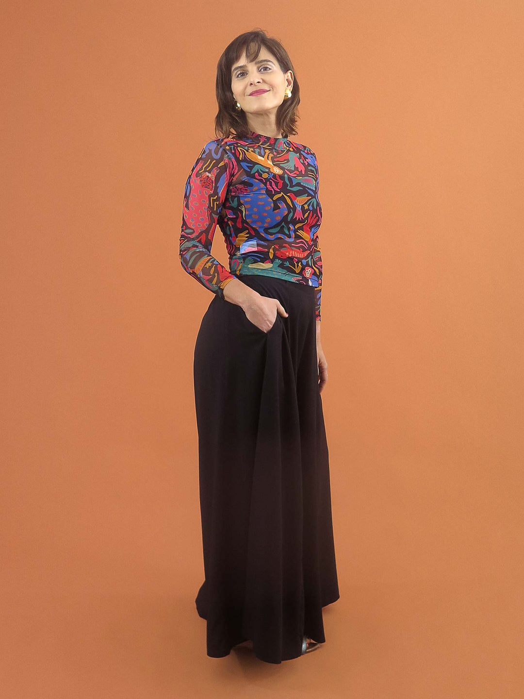 BLUSA MANGA LONGA TULE
