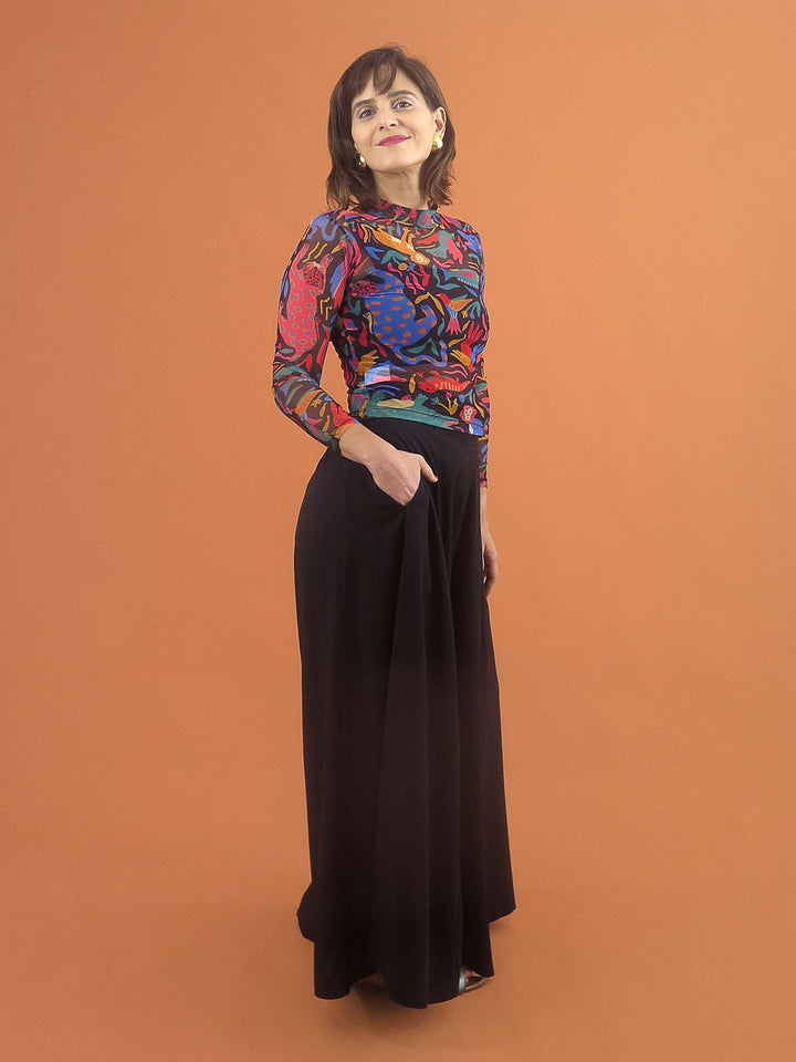 BLUSA MANGA LONGA TULE