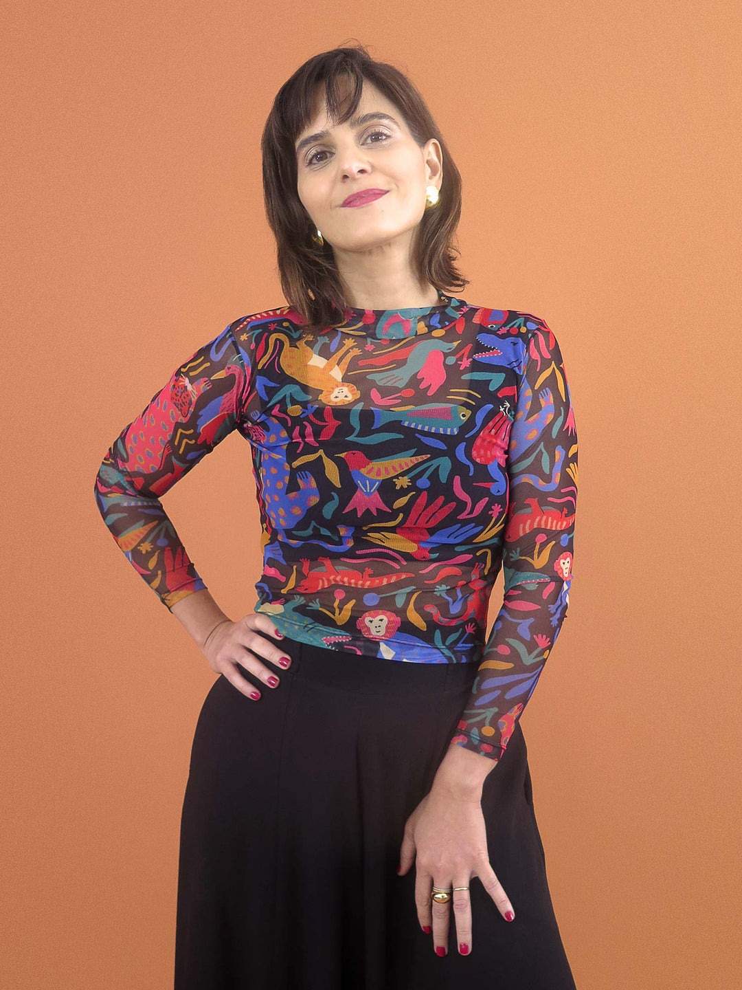 BLUSA MANGA LONGA TULE