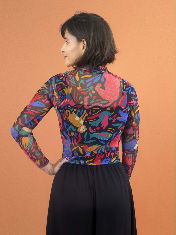 BLUSA MANGA LONGA TULE