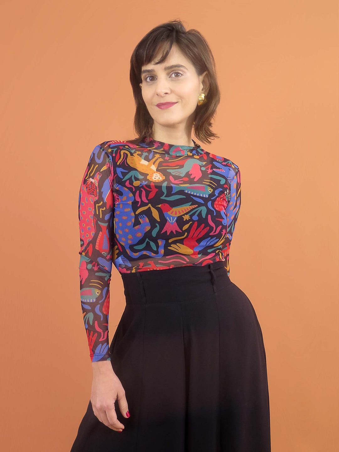 BLUSA MANGA LONGA TULE