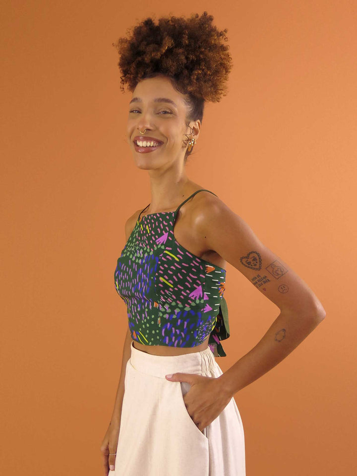 TOP LAÇO DUPLA FACE