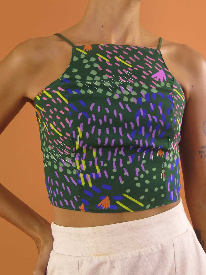 TOP LAÇO DUPLA FACE