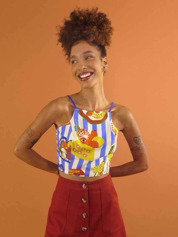 TOP LAÇO DUPLA FACE