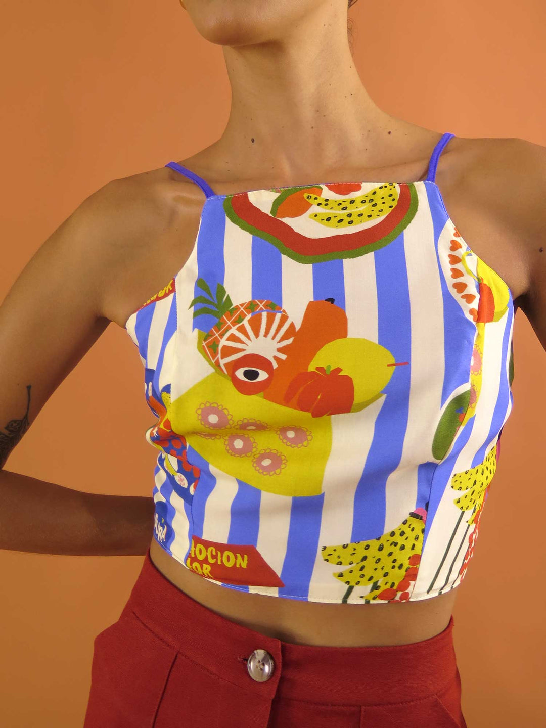 TOP LAÇO DUPLA FACE