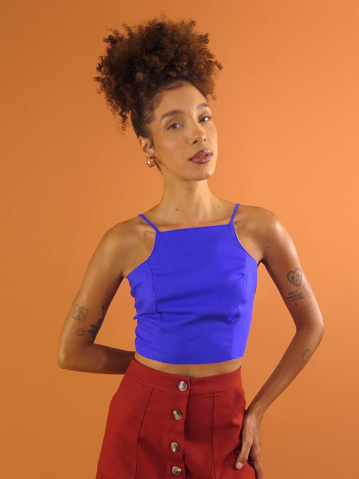 TOP LAÇO DUPLA FACE