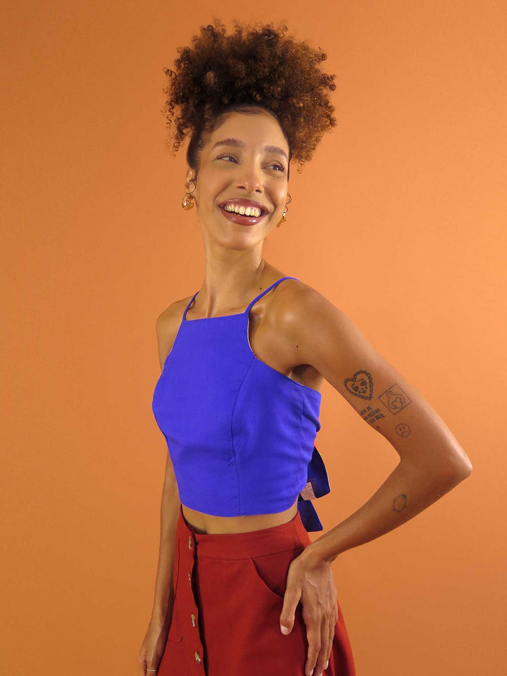 TOP LAÇO DUPLA FACE