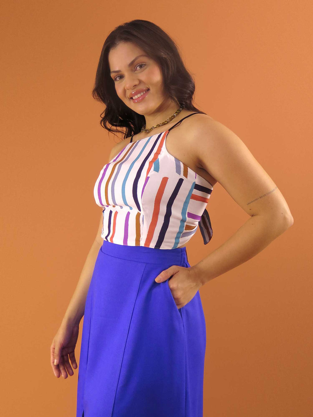 TOP LAÇO DUPLA FACE