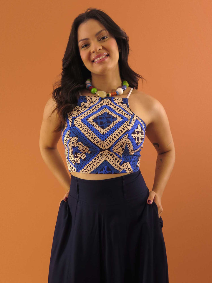 TOP LAÇO DUPLA FACE