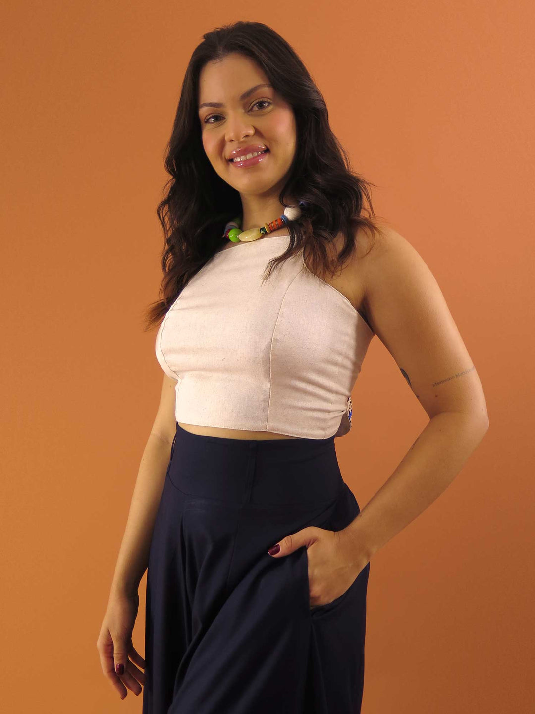 TOP LAÇO DUPLA FACE