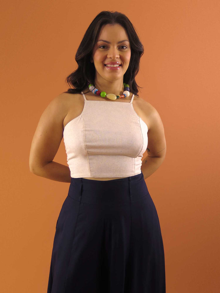 TOP LAÇO DUPLA FACE