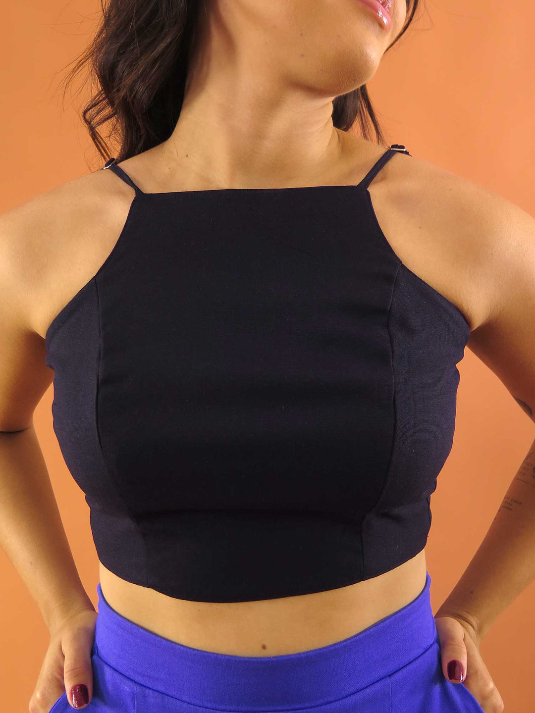 TOP LAÇO DUPLA FACE