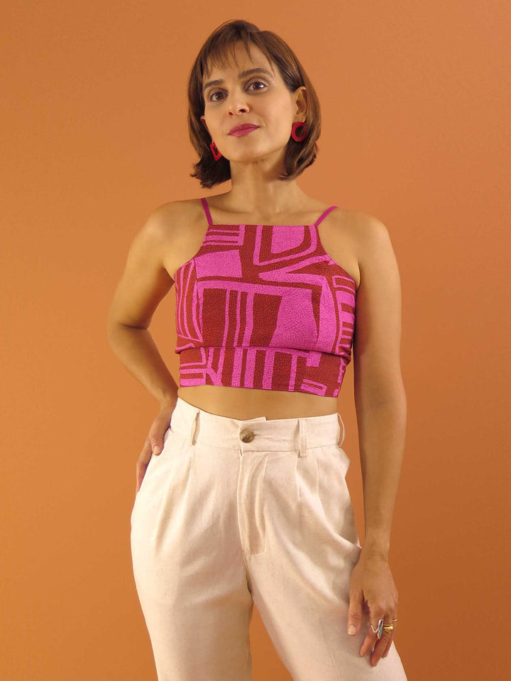 TOP LAÇO DUPLA FACE