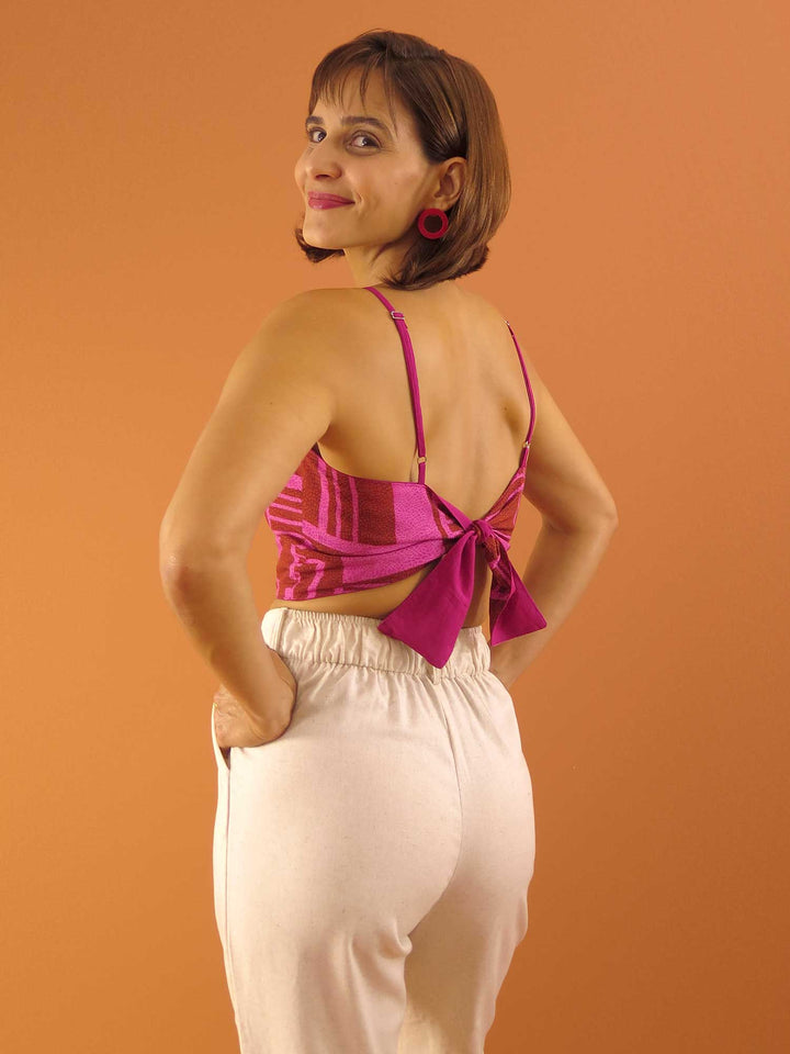 TOP LAÇO DUPLA FACE