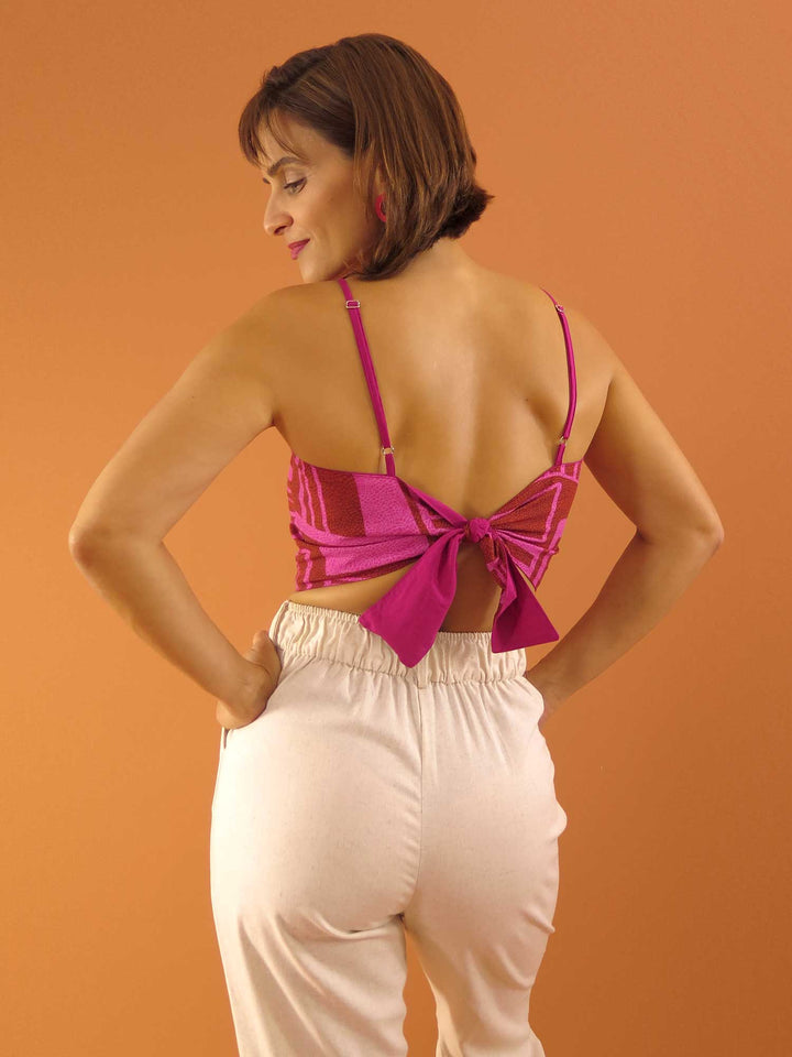 TOP LAÇO DUPLA FACE