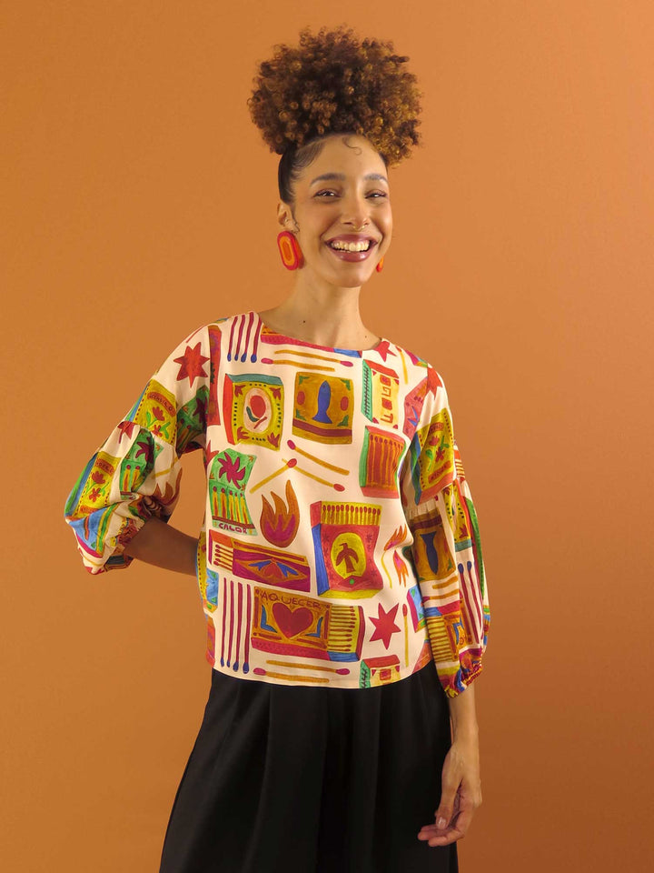 BLUSA MANGA BUFANTE