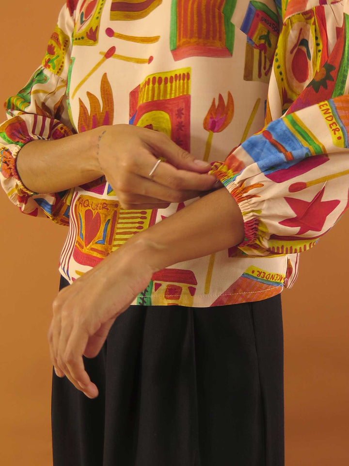 BLUSA MANGA BUFANTE