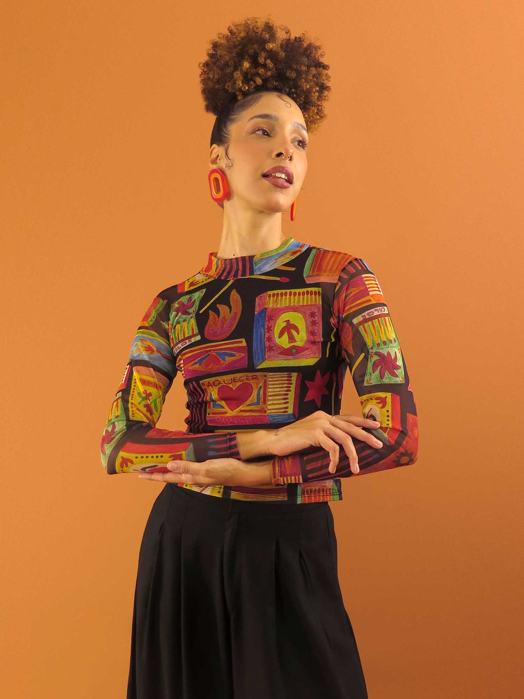 BLUSA MANGA LONGA TULE