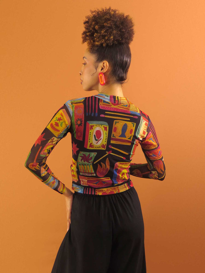 BLUSA MANGA LONGA TULE