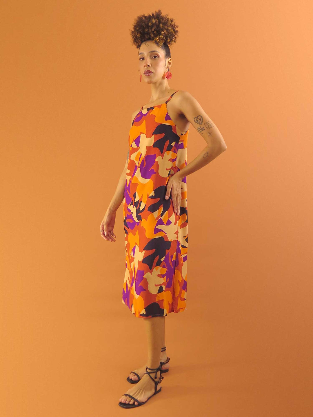 VESTIDO TRAPÉZIO MIDI