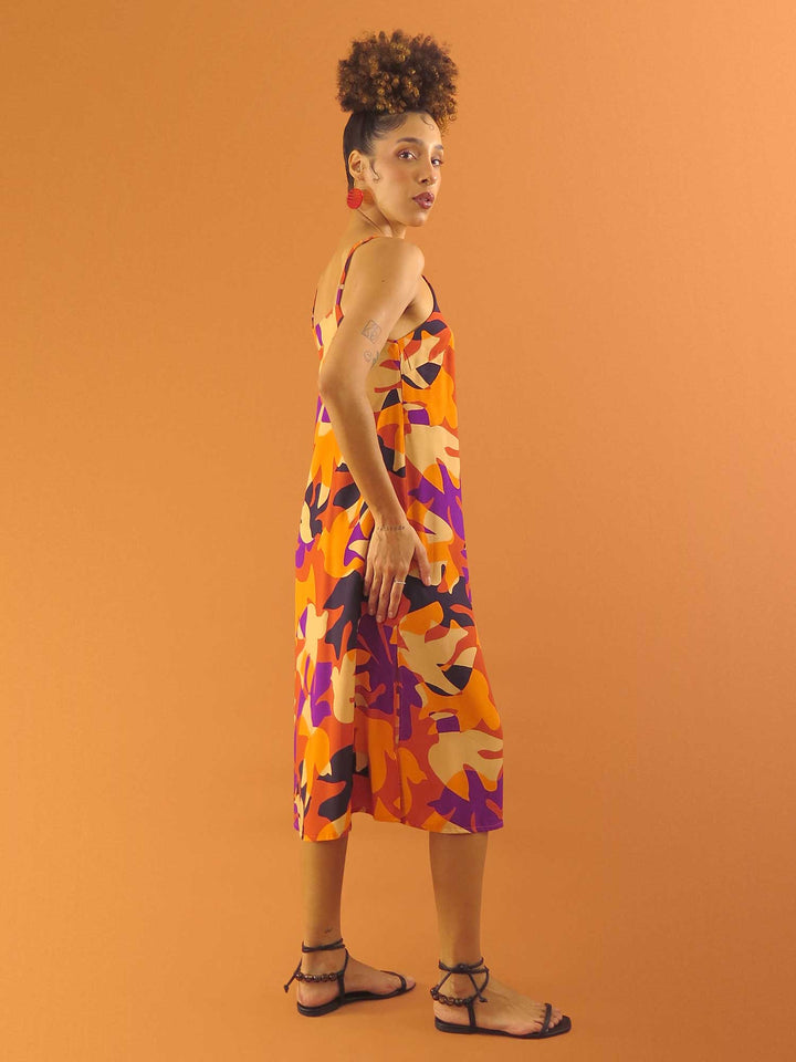 VESTIDO TRAPÉZIO MIDI