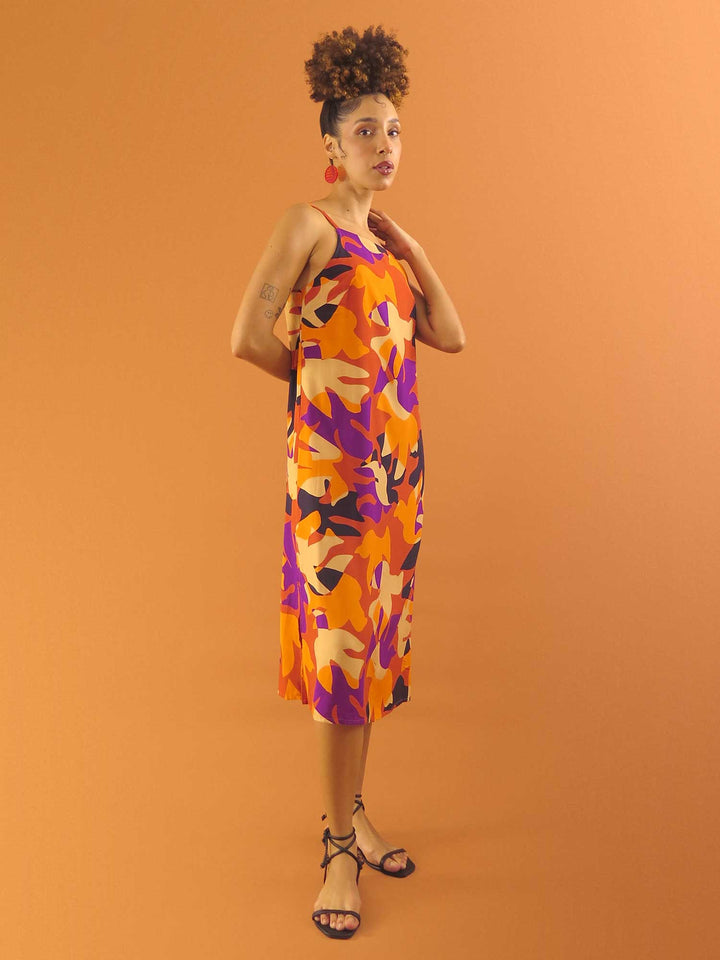 VESTIDO TRAPÉZIO MIDI