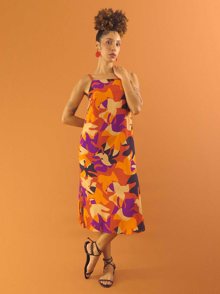 VESTIDO TRAPÉZIO MIDI