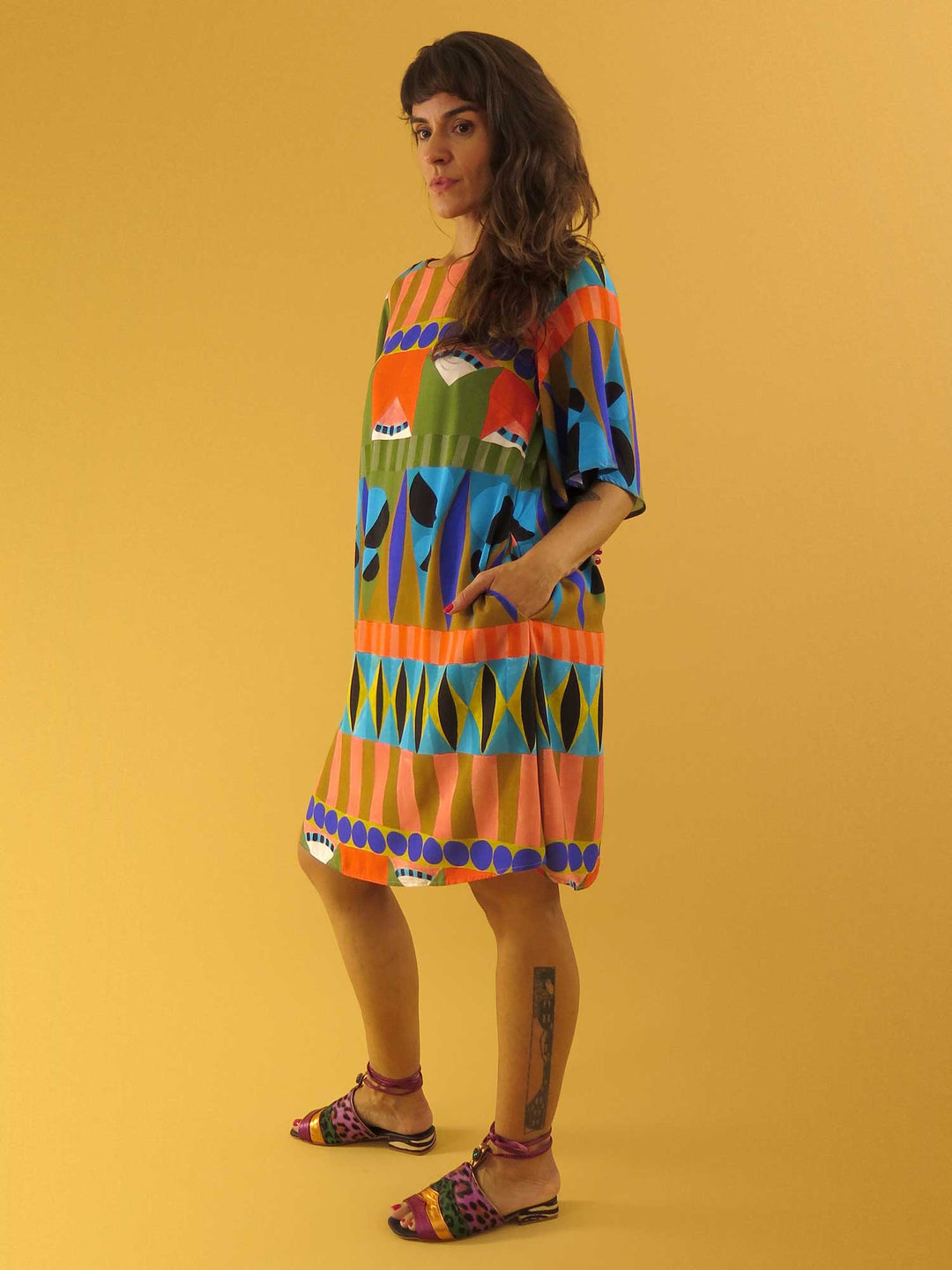 VESTIDO MANGA SINO