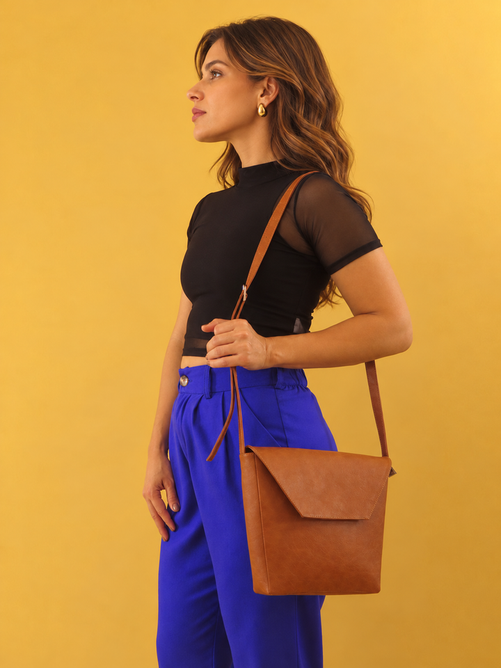 BOLSA TRAPÉZIO | CARAMELO