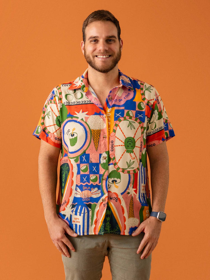 CAMISA DE BOTÃO | BATIDA DE COCO