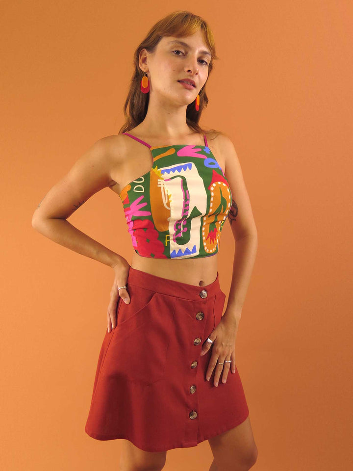 TOP LAÇO DUPLA FACE