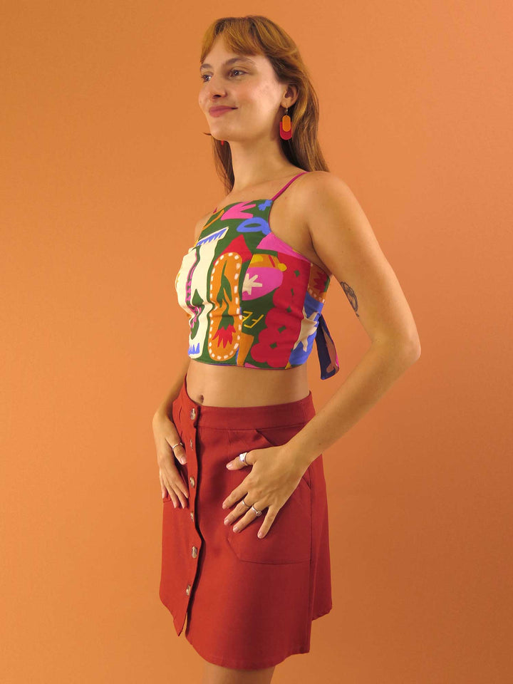 TOP LAÇO DUPLA FACE