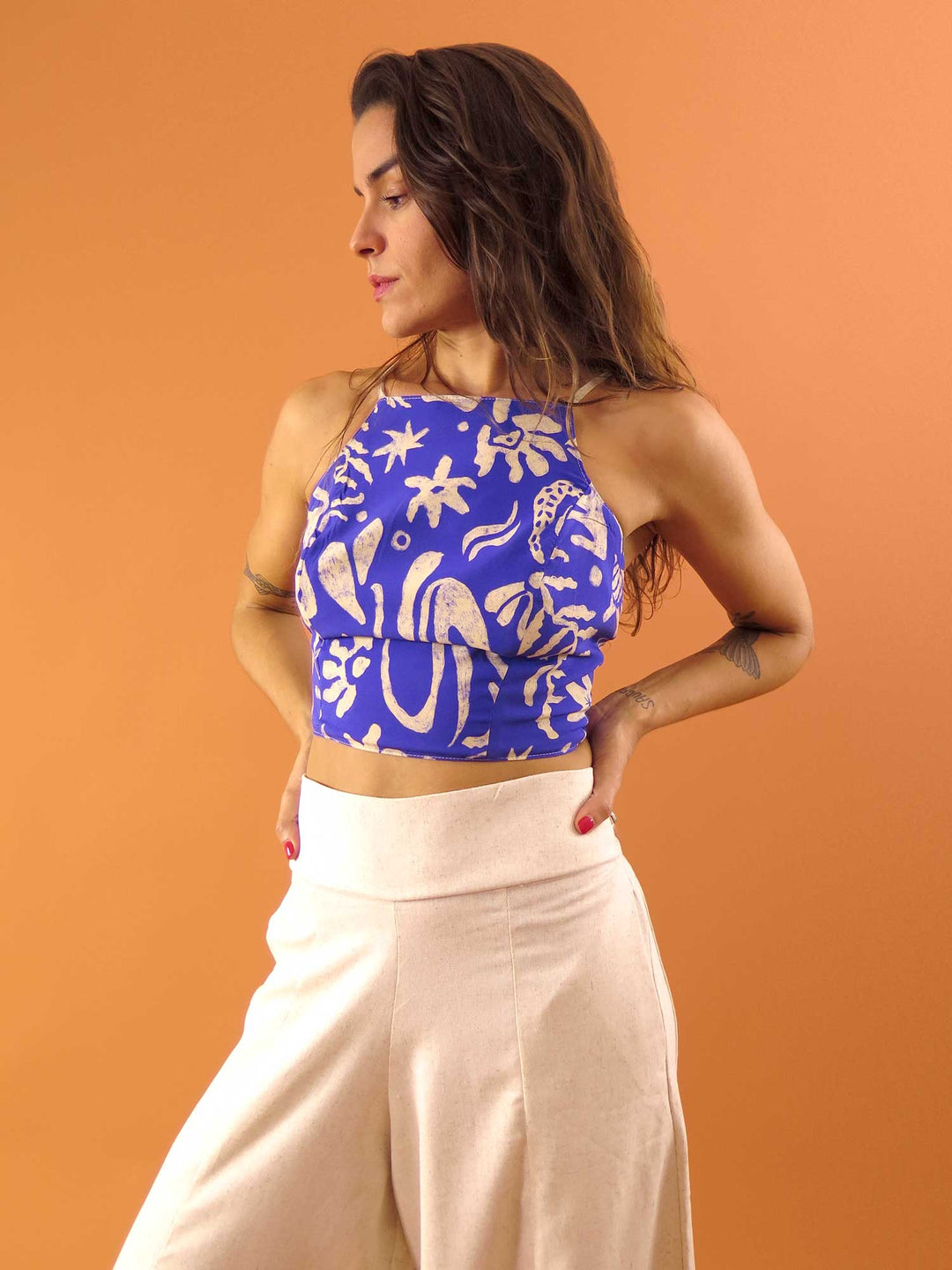 TOP LAÇO DUPLA FACE