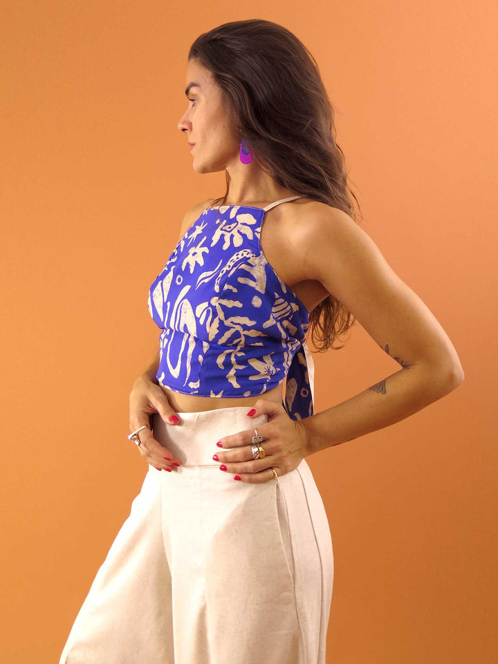 TOP LAÇO DUPLA FACE