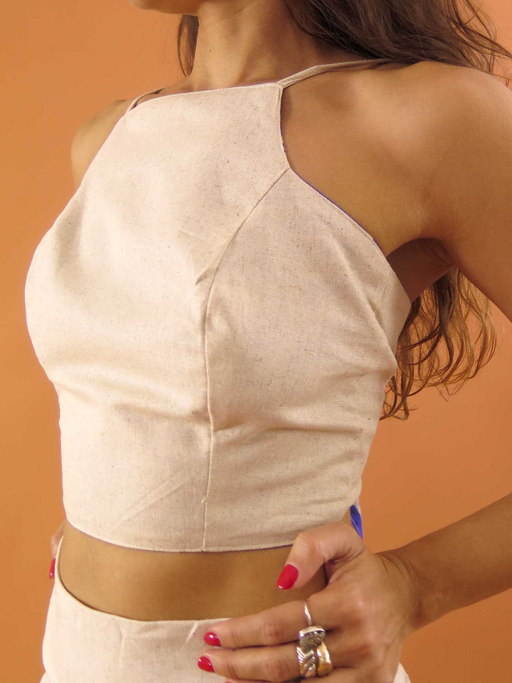 TOP LAÇO DUPLA FACE