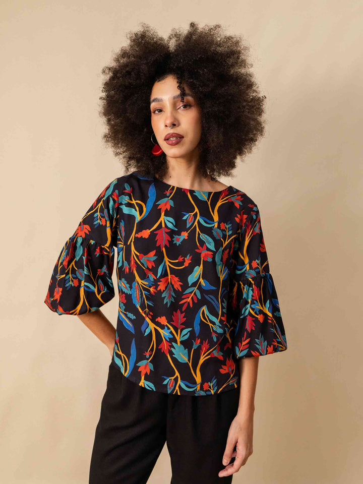 blusa_feminina_estampada_bufante_duas_design_moda_autoral_recife_pernambuco