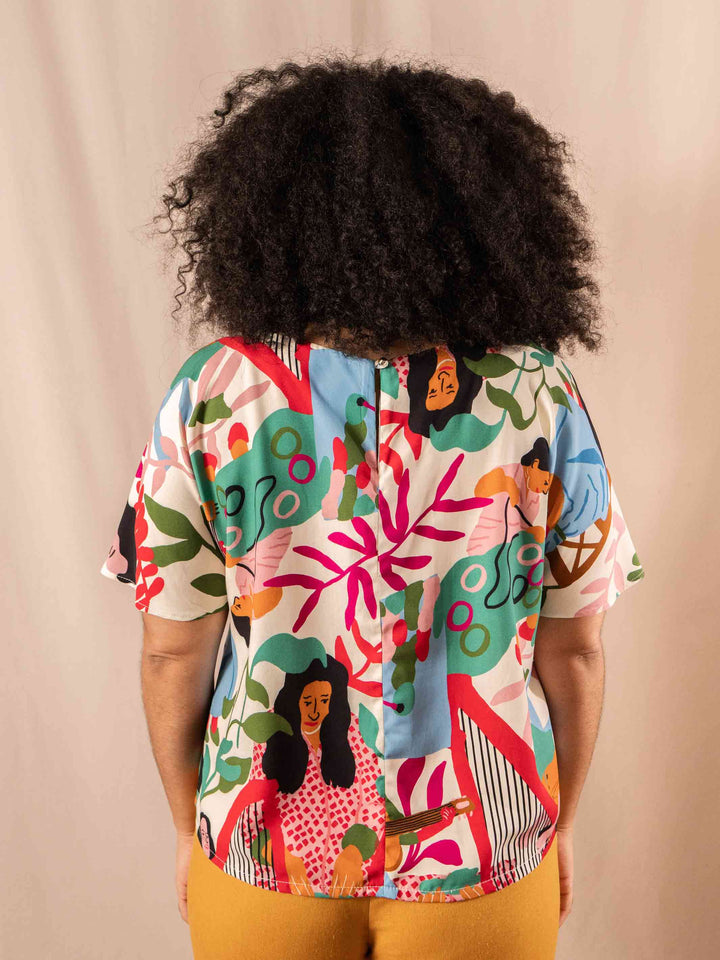 BLUSA AURORA | VIOLETA ILUSTRADA