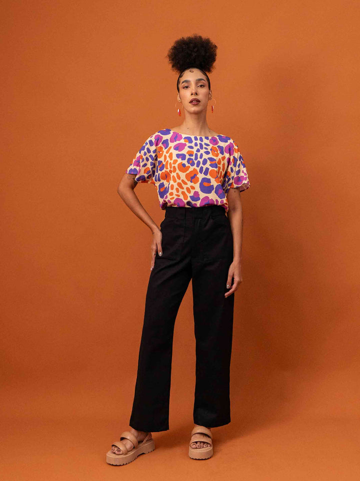 Blusa aurora | Onça pintada Off