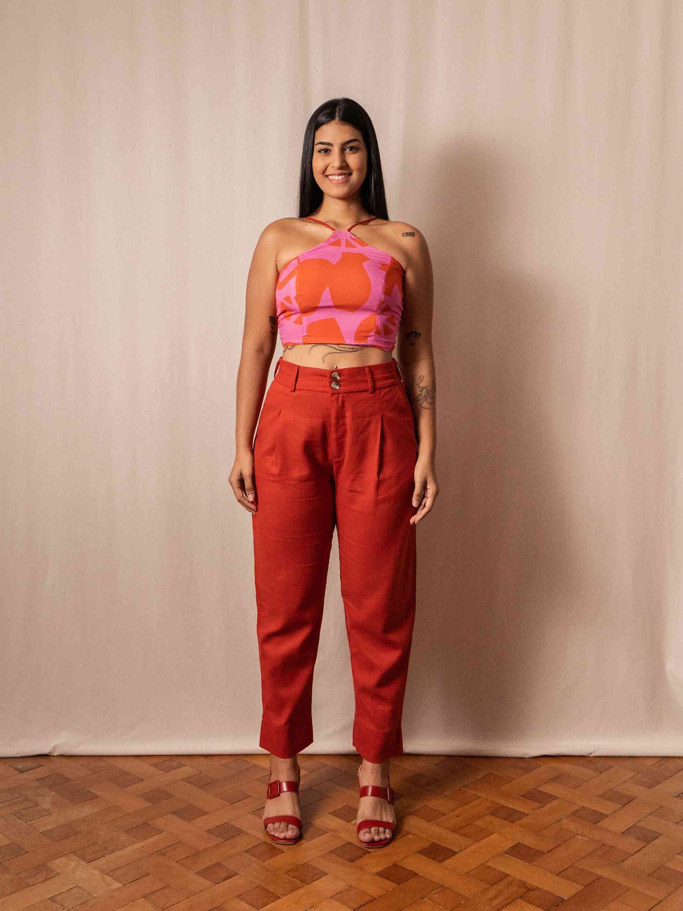 CALÇA CROPPED | LINHO