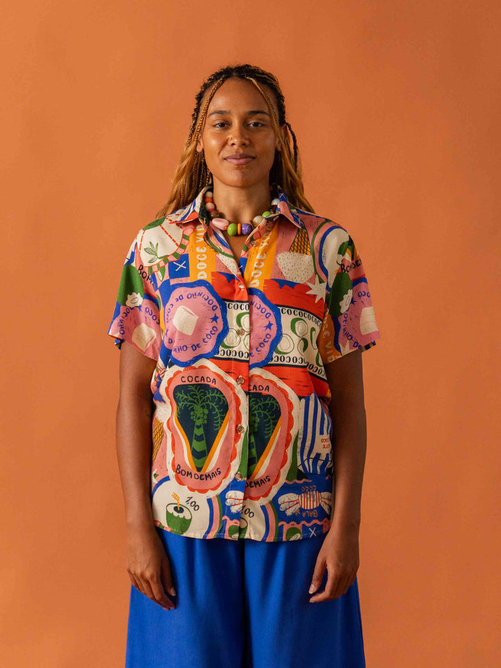 CAMISA DE BOTÃO | BATIDA DE COCO