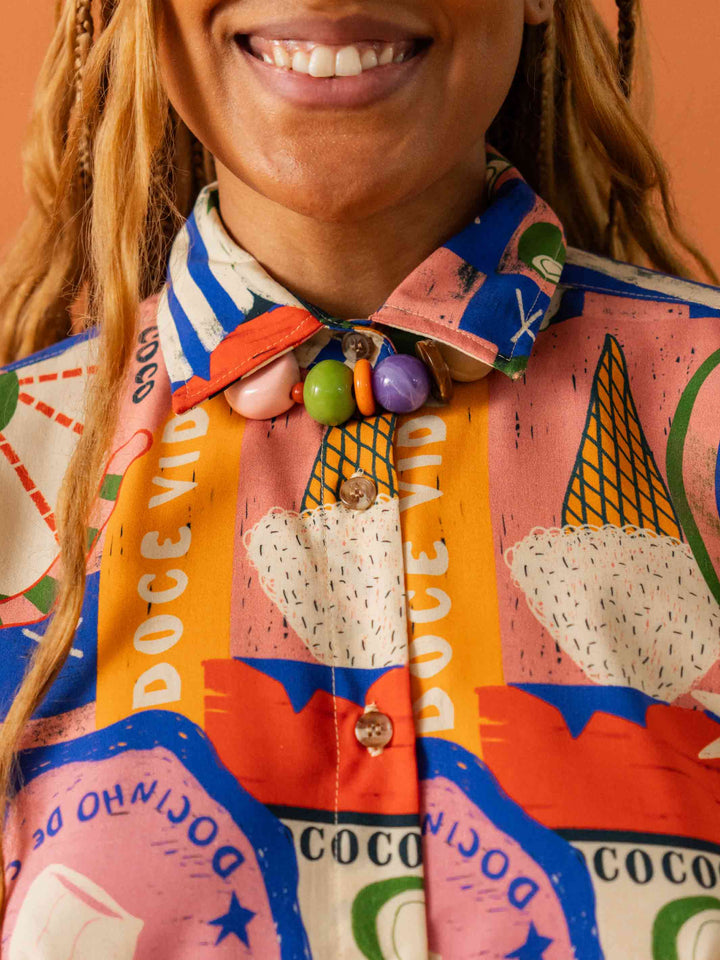 CAMISA DE BOTÃO | BATIDA DE COCO