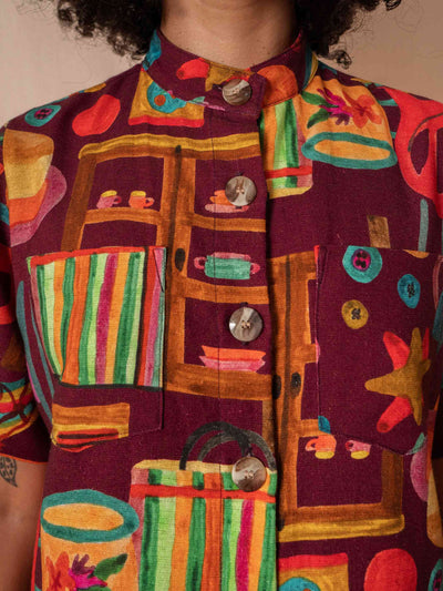 Chemise gola padre algodão | Dentro de casa