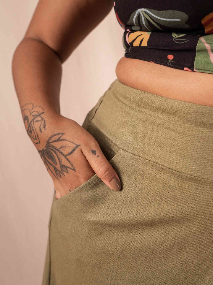 PANTALONA CLÉO | LINHO VERDE