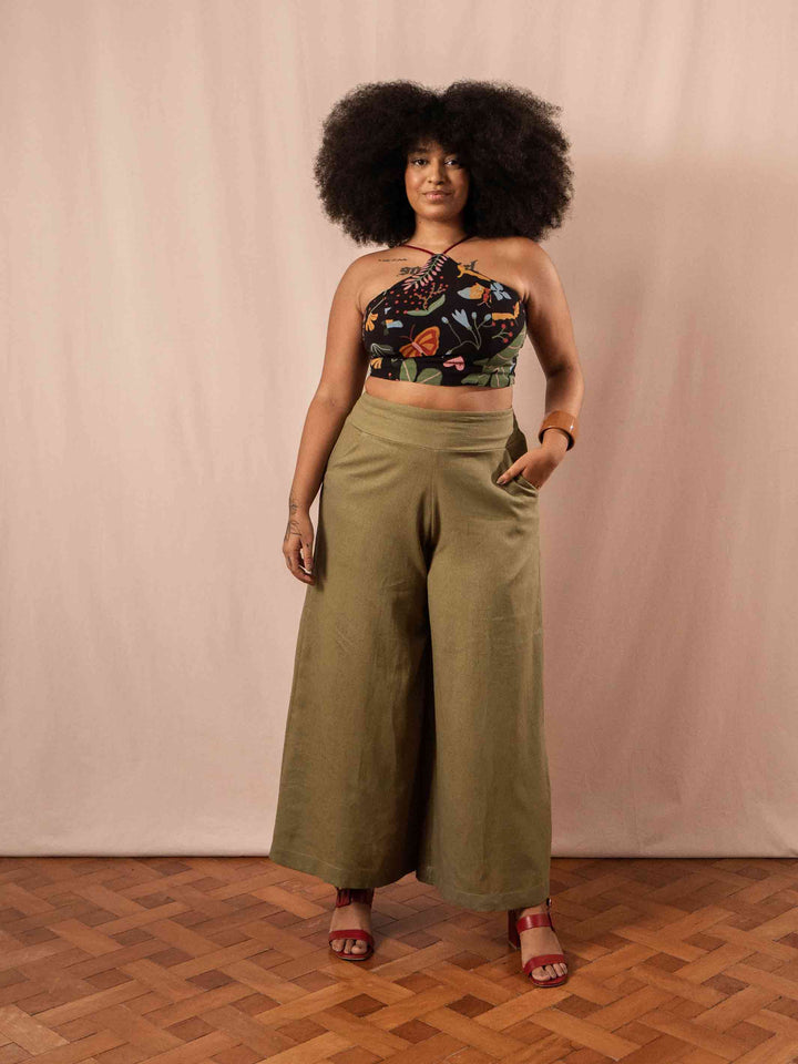 PANTALONA CLÉO | LINHO VERDE