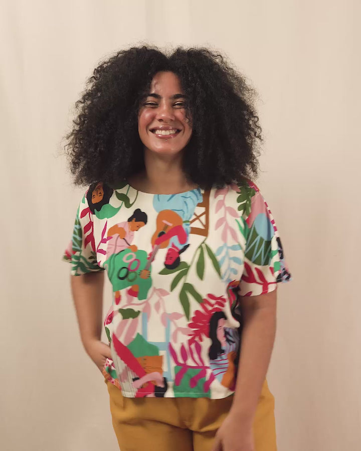 BLUSA AURORA | VIOLETA ILUSTRADA
