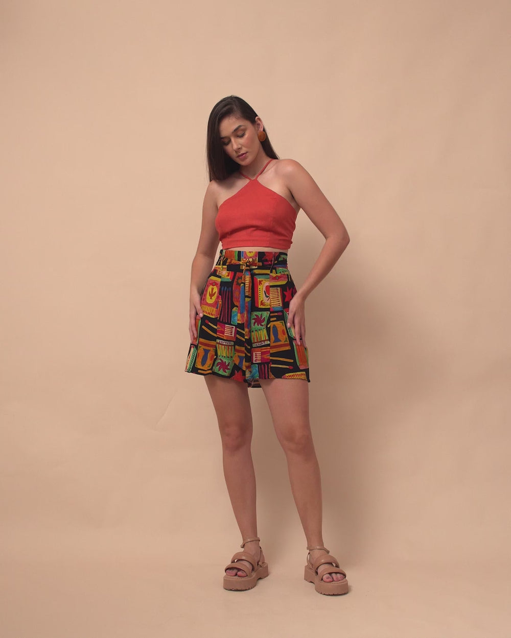 short_feminino_estampado_duas_design_moda_autoral_recife_pernambuco